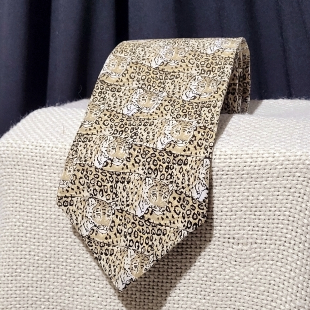 Vintage WWF Jaguar Necktie 100% Silk Necktie Made in USA